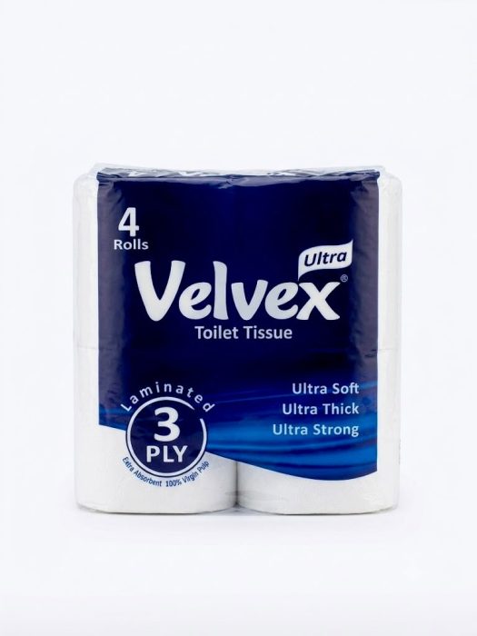 Velvex Ultra Toilet Tissue (3-Ply), 4 Pack