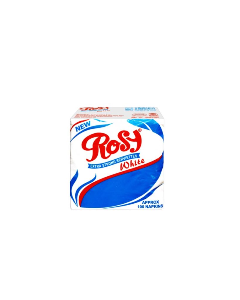 Rosy Extra Strong Serviettes — Pack (≈100 napkins)