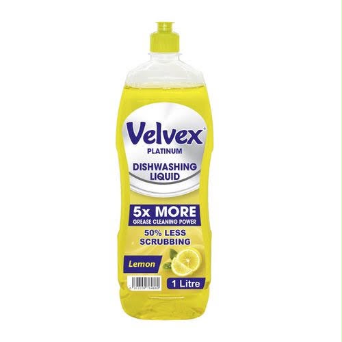 Velvex Platinum Dishwashing Liquid, Lemon