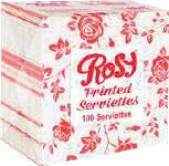 Printed Serviettes, Rosy Printed