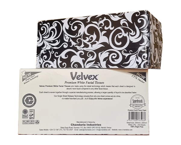 Velvex Embossed Facial Tissues, 80 Sheets